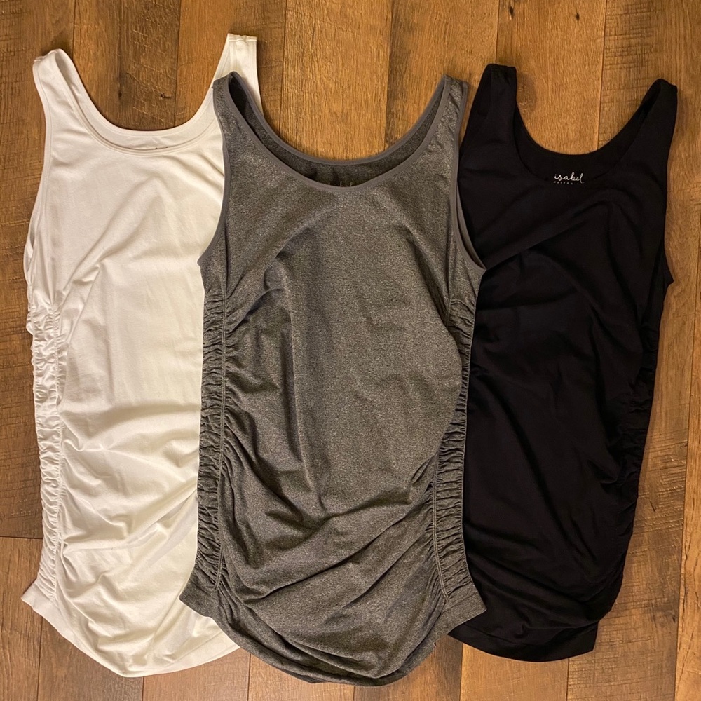 Lot of 3 Isabel by Ingrid & Isabel maternity tanks